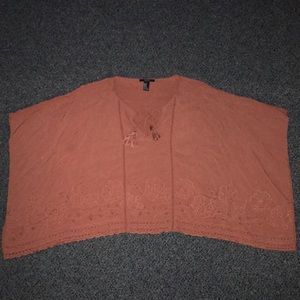Forever 21 Burnt Orange Drapey Shirt